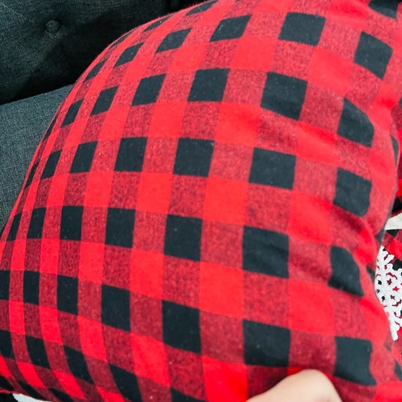 NEW Buffalo Plaid Red Black Christmas Decorations Bundle Set Stockings Basket - Picture 3 of 6